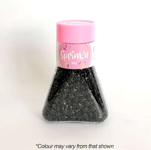 Sprink'd Sprinkles - Stars Black - Click Image to Close